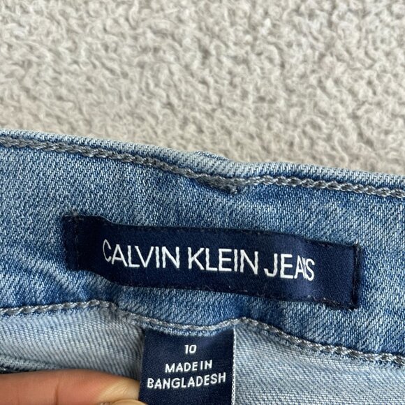 Calvin Klein Women's Size 10 High Rise Skinny Jeans Light Wash Denim - Picture 7 of 9